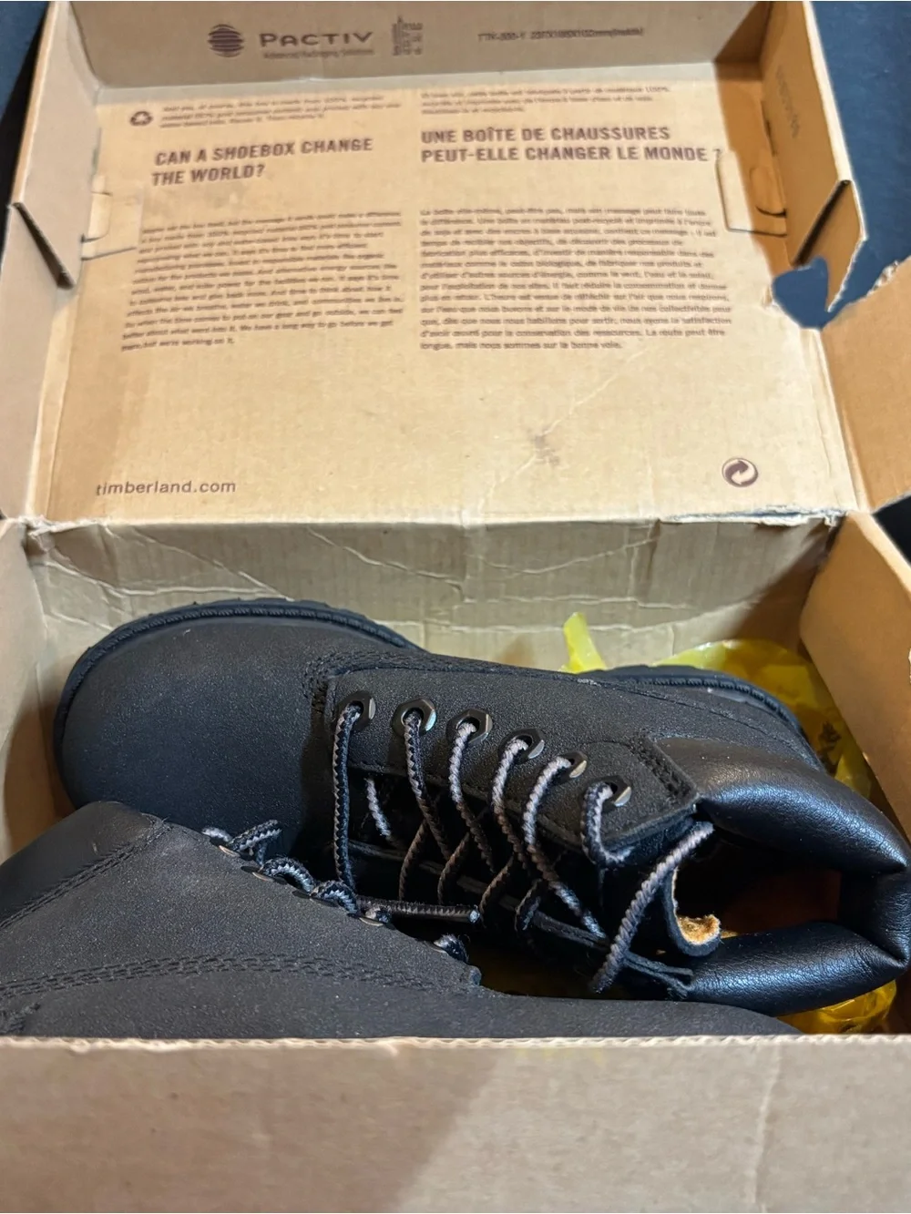 Timberland Kids Black Lace-Up Rugged Boots